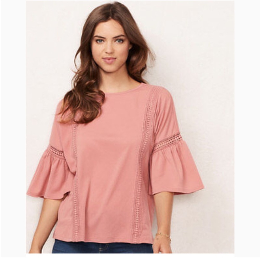 NWOT Lauren Conrad Lace Trip Top